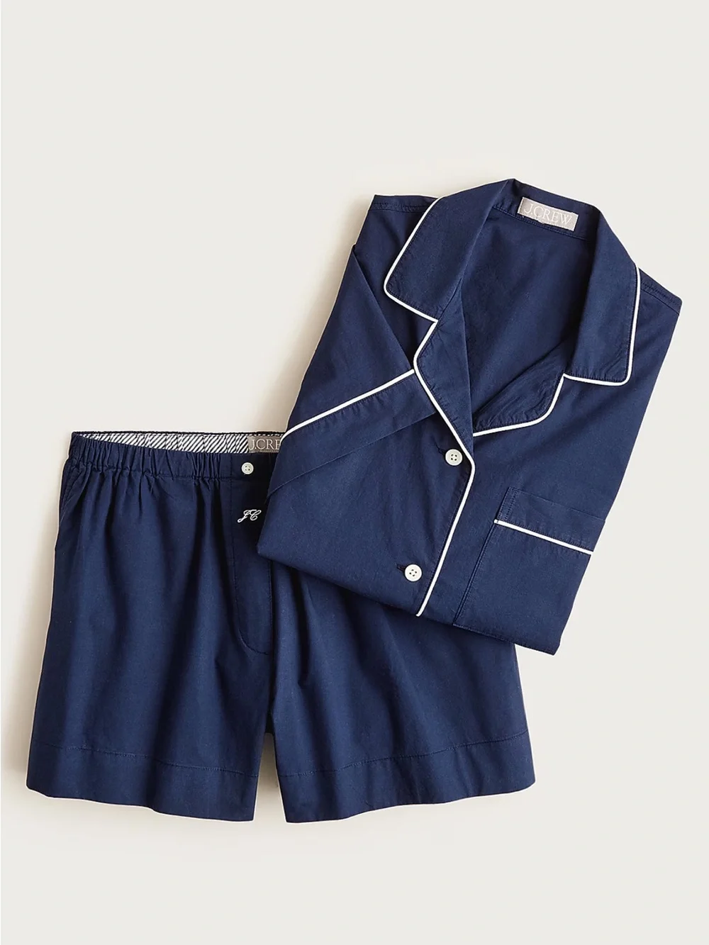 J. Crew Pajama shorts end-on-end cotton Navy Pajama Shorts only